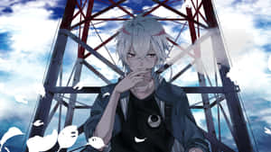 Anime Character Smoking Scene Wallpaper