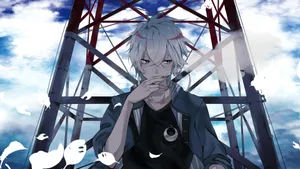 Anime Character Smoking Scene Wallpaper