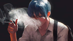 Anime Character Smoking Scene Wallpaper