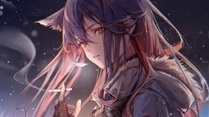 Anime Character Smoking Scene Wallpaper