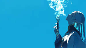 Anime Character Smoking Scene Wallpaper