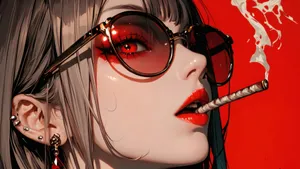 Anime Character Smoking Style Wallpaper