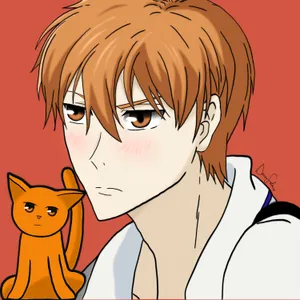 Anime Character With Orange Cat Wallpaper