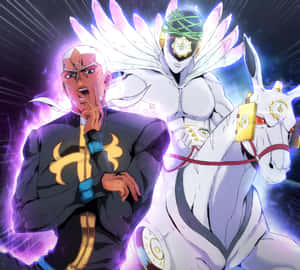 Anime_ Character_with_ Stand_and_ Horse.jpg Wallpaper