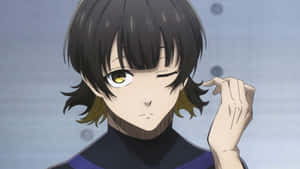 Anime Character Yellow Eyes Black Hair Wallpaper
