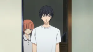 Anime Characters Doorway Scene Wallpaper