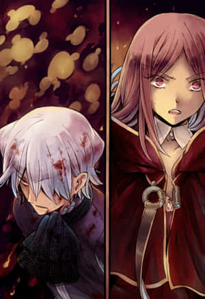 Anime Characters Emotional Distress Wallpaper