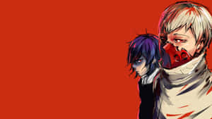 Anime Characters Red Background Wallpaper