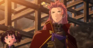 Anime Characters Sunset Backdrop Wallpaper