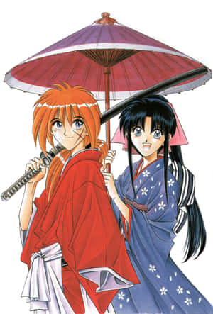 Anime Characters With Umbrella Wallpaper