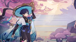 Anime Characterwith Magical Gear Wallpaper