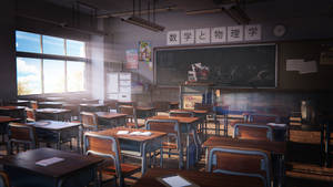 Anime Classroom Middle School Wallpaper