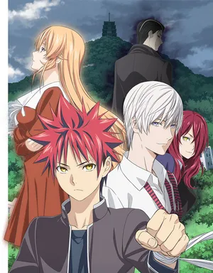 Anime Culinary Masters Group Pose Wallpaper