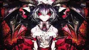 Anime Demon Girl Symmetrical Artwork Wallpaper