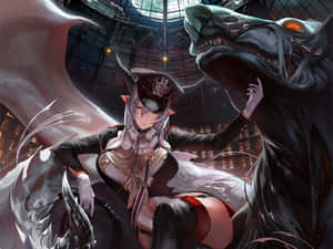 Anime Demon Girland Shadow Beast Wallpaper