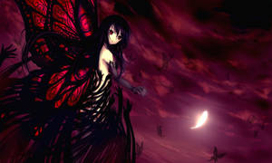 Anime Demon Goth Butterfly Wallpaper