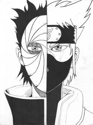 Anime Drawing Kakashi X Obito Wallpaper