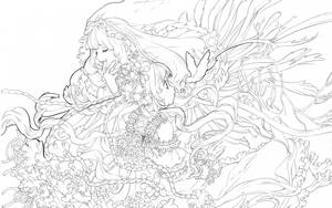 Anime Drawing Outline Princesses Wallpaper