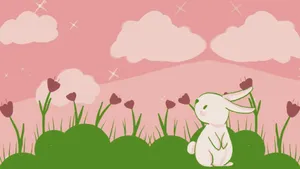 Anime Easter Bunny Scene Wallpaper
