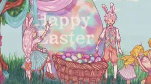 Anime Easter Celebration Wallpaper