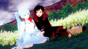 Anime Easter Garden Scene Wallpaper