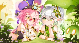 Anime Fantasy Friends Illustration Wallpaper