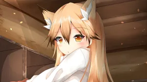 Anime Fox Girl Portrait Wallpaper