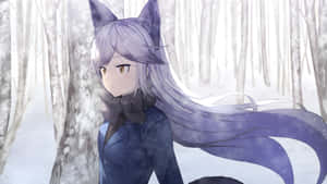 Anime Fox Girl Winter Wallpaper