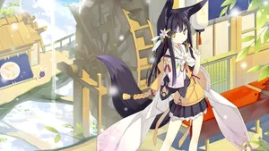 Anime Fox Spirit Girl Wallpaper