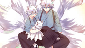 Anime Fox Spirits Family Wallpaper