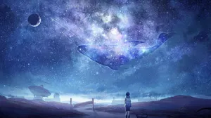 Anime Galaxy Cosmic Adventure Wallpaper