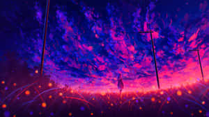 Anime Galaxy Cosmic Nightscape Wallpaper