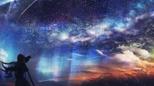 Anime Galaxy Night Sky Wallpaper