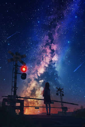 Anime Galaxy Night Sky Wallpaper