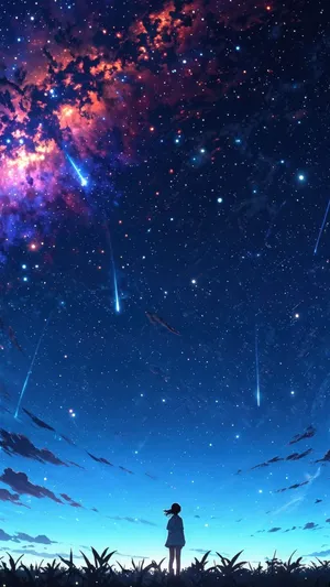 Anime Galaxy Night Sky Wallpaper