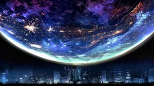 Anime Galaxy Nightscape Wallpaper