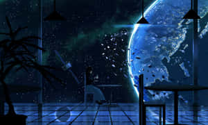 Anime Galaxy Space Scene Wallpaper