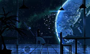 Anime Galaxy Space Scene Wallpaper
