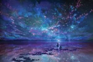 Anime Galaxy Starry Night Wallpaper