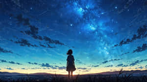 Anime Galaxy Starry Night Wallpaper