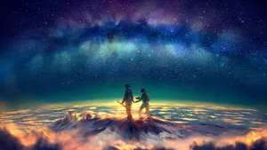 Anime Galaxy Starry Night Wallpaper