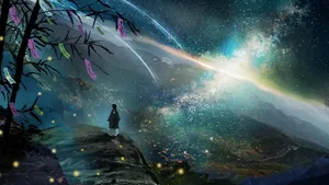 Anime Galaxy Starry Night Wallpaper