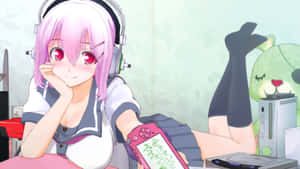 Anime_ Gamer_ Girl_ Relaxing Wallpaper