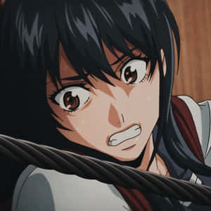 Anime Girl Fearand Determination Wallpaper