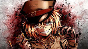 Anime Girl Intense Gun Battle Wallpaper