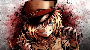 Anime Girl Intense Gun Battle Wallpaper