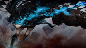 Anime Girl Intense Gunfight Wallpaper