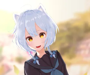 Anime Girl's Palpable Amber Eyes Wallpaper