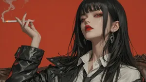 Anime Girl Smoking Style Wallpaper