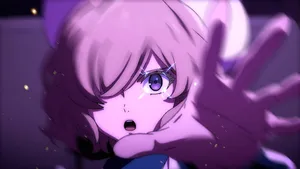 Anime Girl Surprised Expression Wallpaper